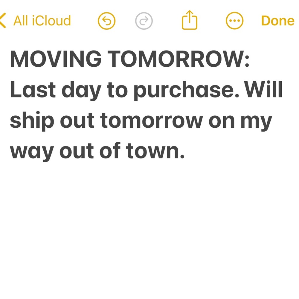 Moving : Last Day to Buy 2/14